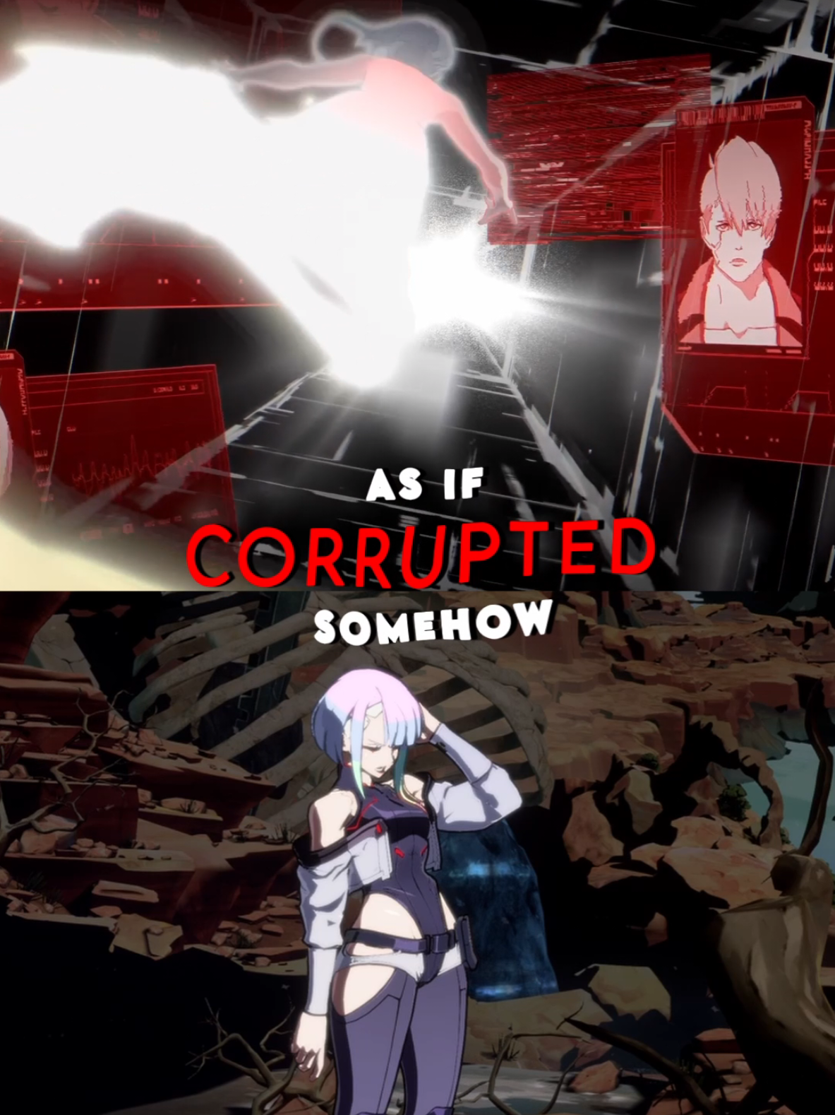 Why is Lucy In Guilty Gear🤔 Chapter 1 part 1 #cyberpunk #guiltygearstrive #lucy #acrade #cyberpunkedgerunners 