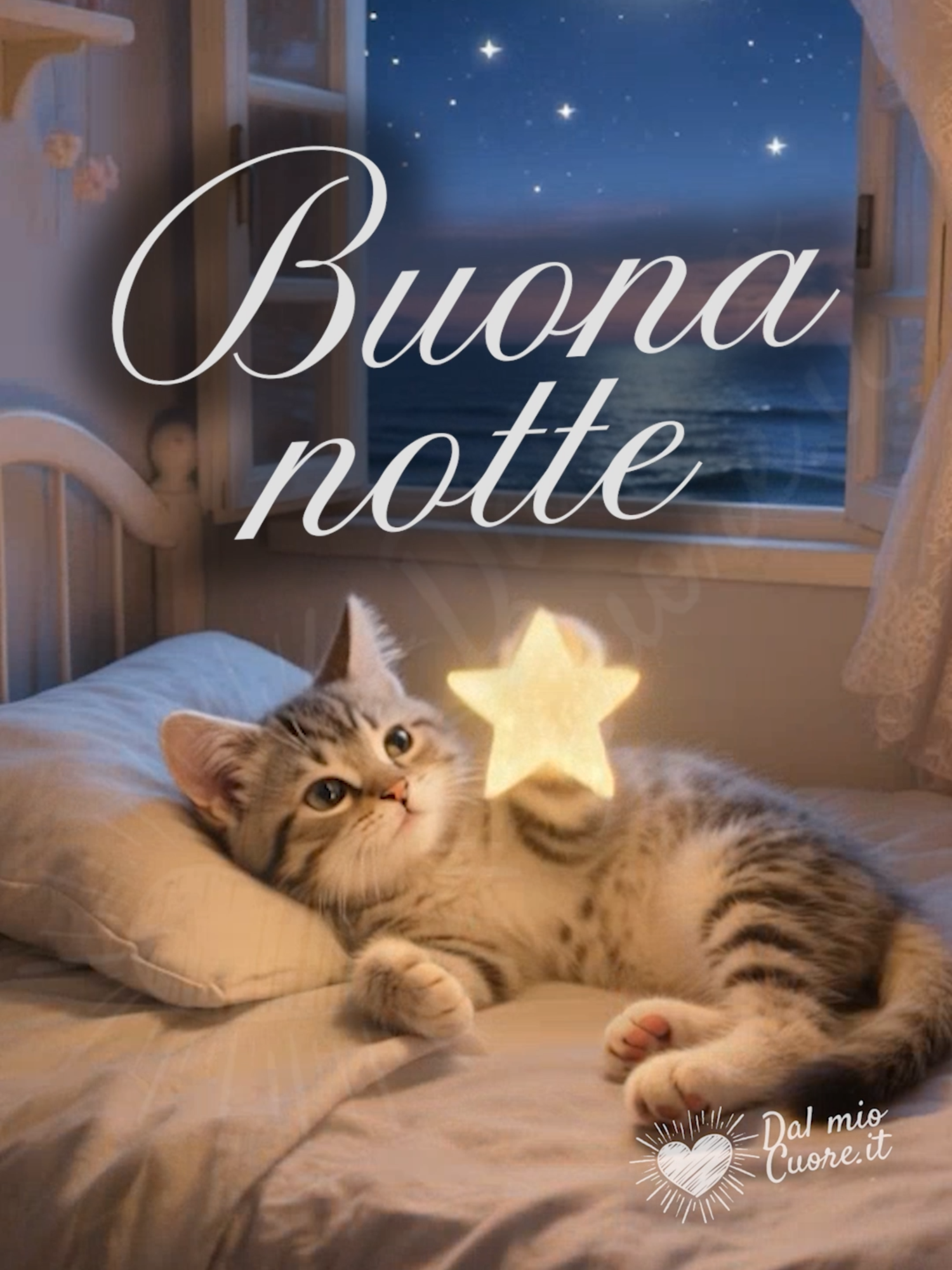 #buonanotte #goodnight #dalmiocuore❤ #estate #dreams #sogni #gatto #cat #gatti #Summer #stelle #stars