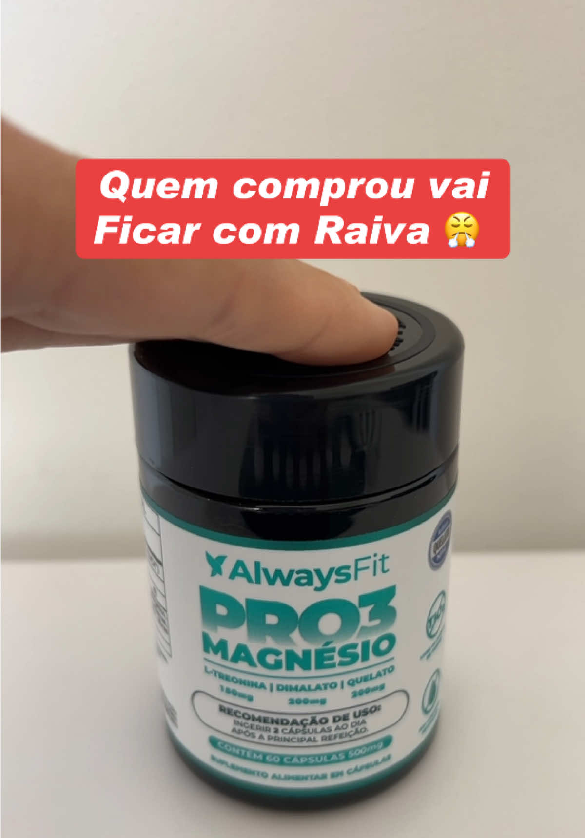 Pro3 magnésio da Always Fita com desconto hoje #magnesio #magnesiopuro 