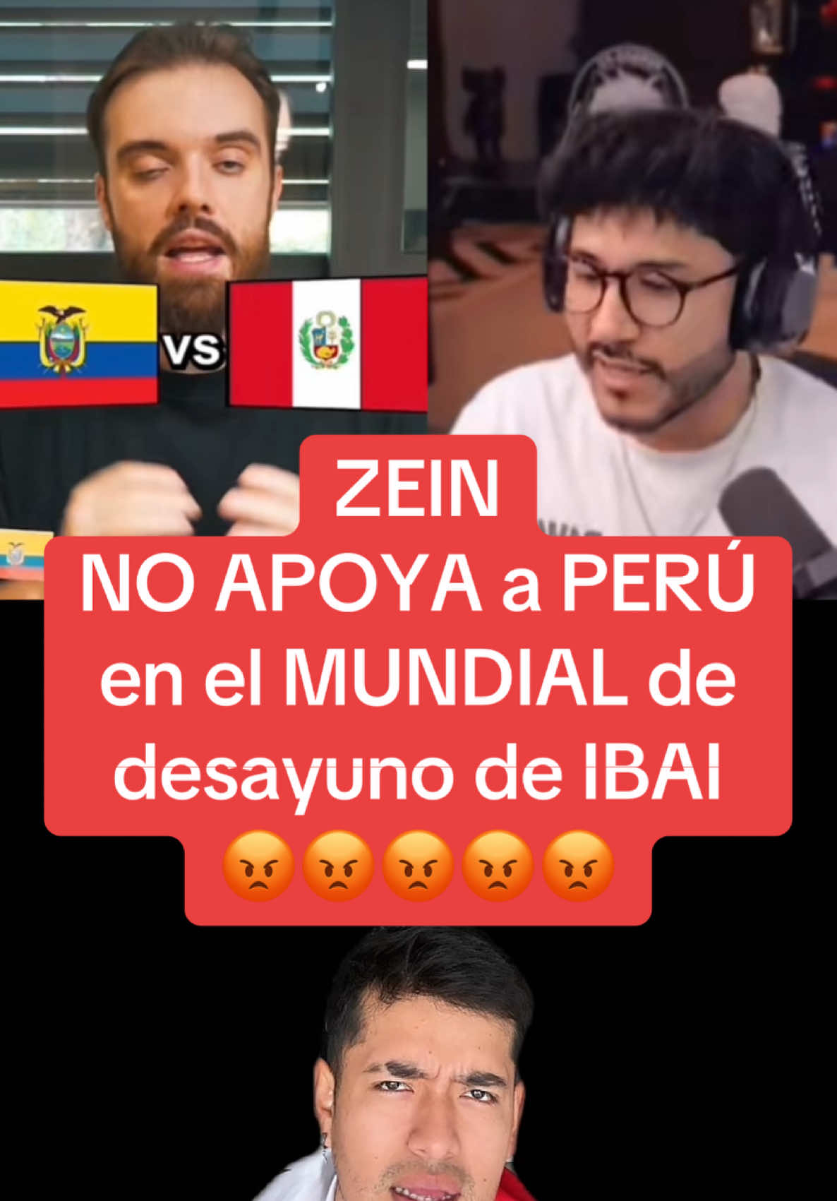 Zein no apoya a Perú en el mundial de desayunos de Ibai 😡😡😡 #ibai #elzein #mundialdedesayunos #perú #polemica 