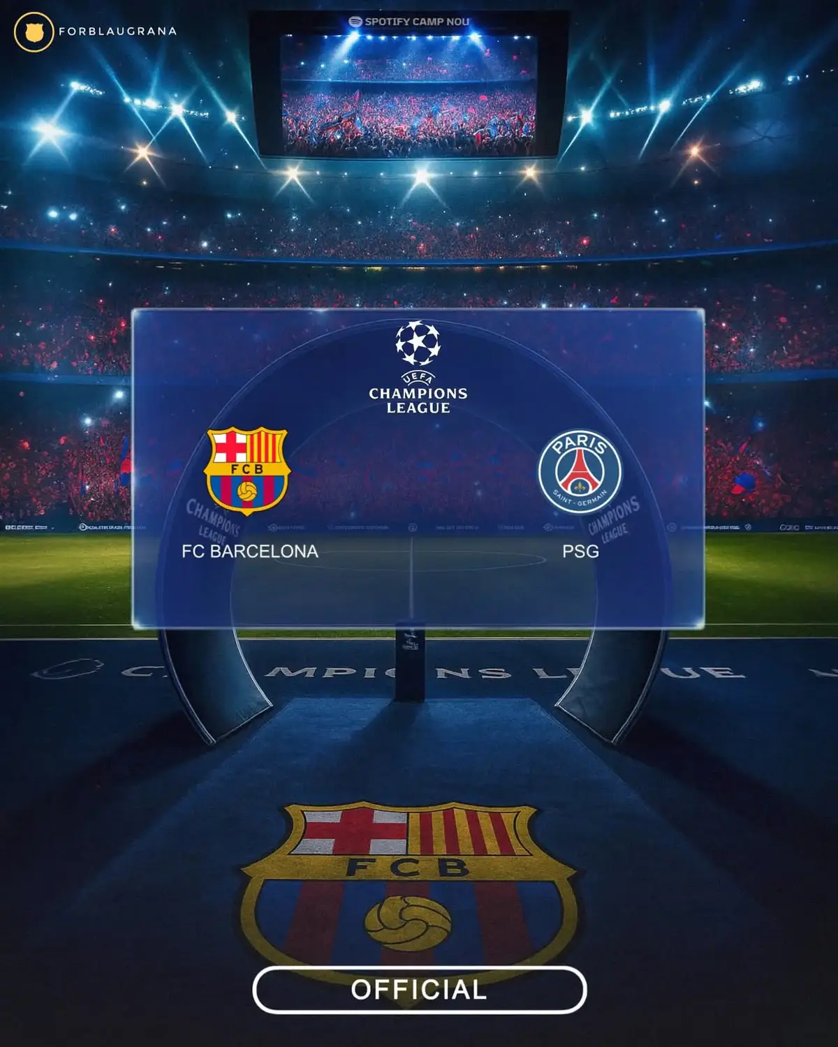 🚨| رسميًا: منافس نادي برشلونة هو باريس سان جيرمان#الحمدلله_دائماً_وابداً #fypシ #برشلونة💙 