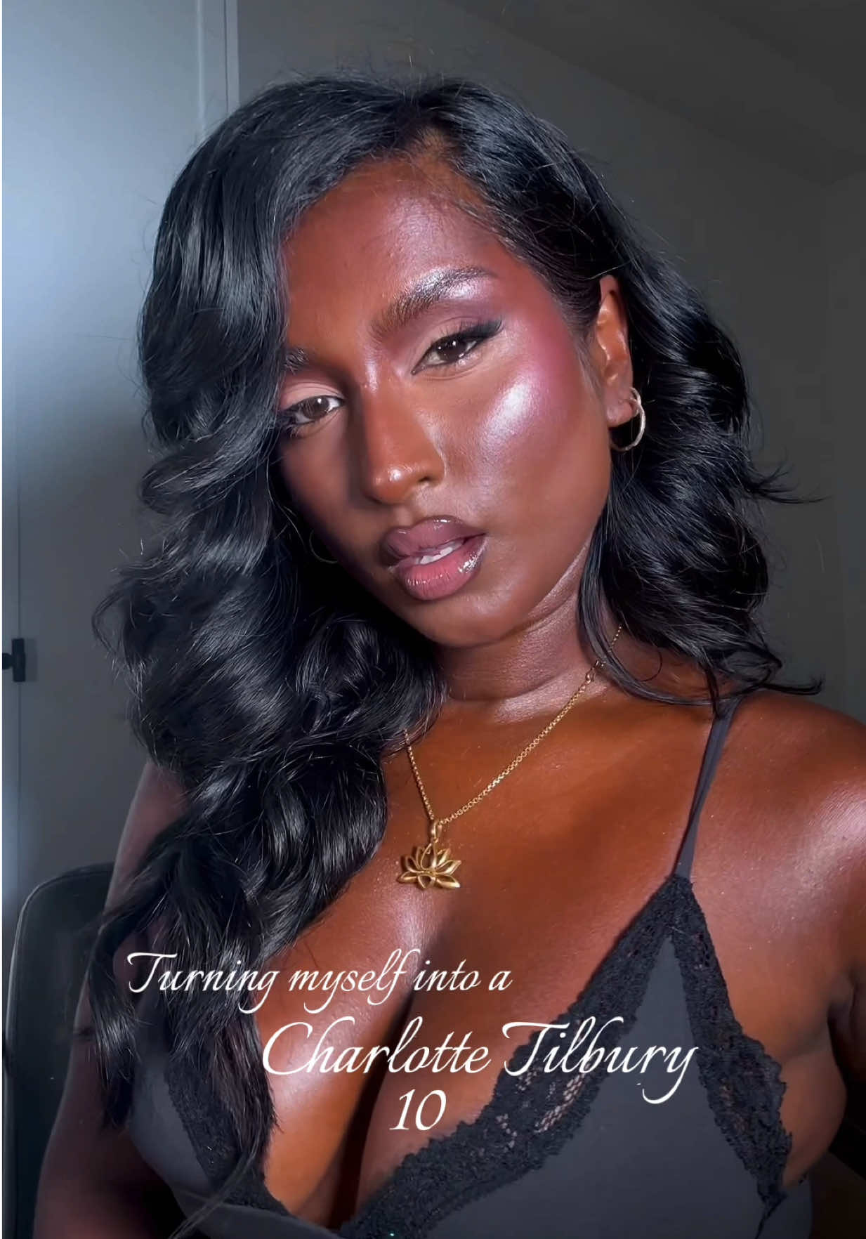 ad turning myself into a @Charlotte Tilbury 10 using the BRAND NEW & REFORMULATED Airbrush foundation and their new matte airbrush setting spray 💗💘✨  I was a ride or DIE for this foundation before it was improved; it was my most trustworthy foundation for a night out! It did not budge even in extreme warm climates ! The improved version feels so much more lightweight, and still FULL COVERAGE. I used to be shade 15W but now I wear shade 15N and I used the foundation as concealer here with the shade 14W! This foundation will cover ANYTHING!!!  Products used: ✮ glow tonic  ✮ magic cream  ✮ airbrush foundation in 15n  ✮ airbrush foundation in 14W as concealer  ✮ Hollywood contour wand in tan deep ✮ unreal healthy blush in berry glow  ✮ airbrush bronzer in deep  ✮ airbrush flawless powder in translucent  ✮ lip cheat contour duo in deep ✮ hot lips 2 in angel alessandra  ✮ pillow talk plumpgasm  ✮ matte airbrush setting spray  #darkskin #southasian #melaninmakeup #CapCut #darkskinfriendly 