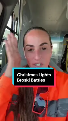 The battle of the Christmas lights business broskis.