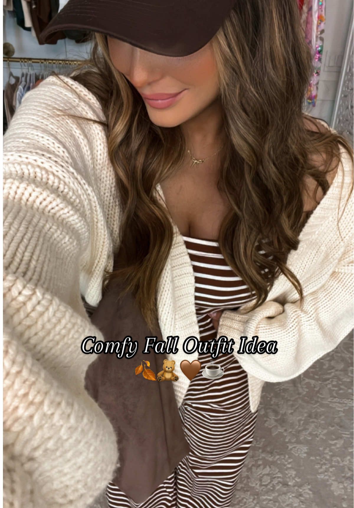 THIS SET & CARDIGAN COMBO >>> This Fall outfit is so comfy and cute 🍂🧸 On my Amazon SF under August Favorites OR photos 🤎 This set is Free People Inspired two piece set + it has pockets 👏🏼 this cardigan is SO Soft! I sized up for a oversized fit  And I love this UGG inspired slippers, the heel on them make them comfortable so they aren’t sliding off.  Follow @withlovefromkimberly i share fashion, beauty hacks & tips + home decor and my little family 🫶🏼 #fallfashion #falloutfitinspo #falloutfit #pinterestfashion #pinterestaesthetic  Casual fall outfit inspo, UGG slippers, fall outfit ideas, cardigan style, free people, free people set, amazon outfit, free people outfit, chunky knit cardigan, fall Amazon outfit 