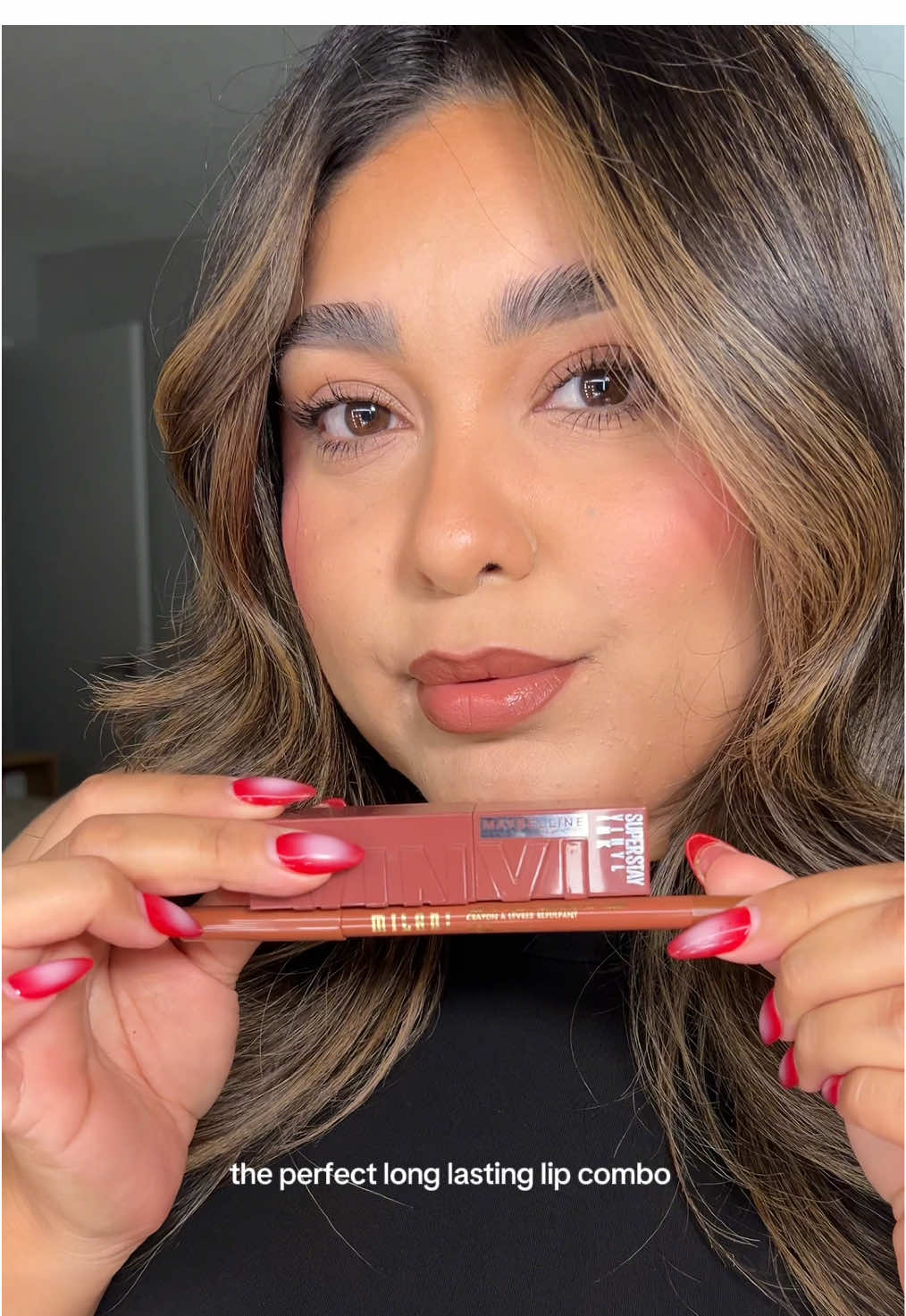 my most worn lip combo because both lip products are sooo long lasting | un lip combo que dura todo el dia 👄💫  @Milani Cosmetics  @Maybelline NY #lipcombo #lipcombotutorial #maquillajetutorial #labiales #longlastingmakeup 
