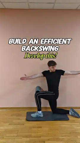 Thoracic rotation is an extremely important movement quality for an effective golf swing (backswing in particular), allowing us to create a large swing arc and as a result, massive amounts of work on the golf club. However, insufficient range can lead the lumbar spine to have to compensate, one of the potential reasons for the dreaded lower back pain. But once we have that range, we mustn't stop there. We must develop strength through that range, both concentrically and eccentrically (force absorbtion/deceleration). The half-kneeling exercise is a particular favourite of mine, along with short to long lever work 💪✅. #golf #golfworkout #backswing #strengthandconditioning #golfperformance 