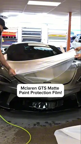 McLaren GTS fully protected with Llumar Platinum Matte Paint Protection Film! Stay tuned for the finished product! #mclaren #gts #matteppf #ppf #mattegreen 