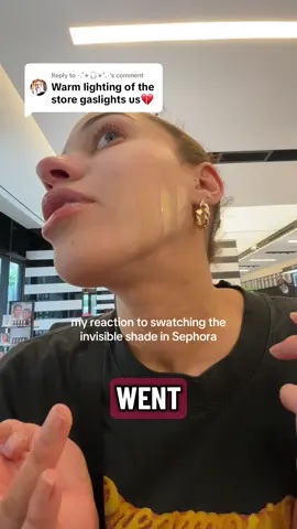 Replying to @⋆.˚✮🎧✮˚.⋆ pov: me when I first swatched the invisible shade i was ready to buy it on the spot i thought it looked so invisible im like perfect😂