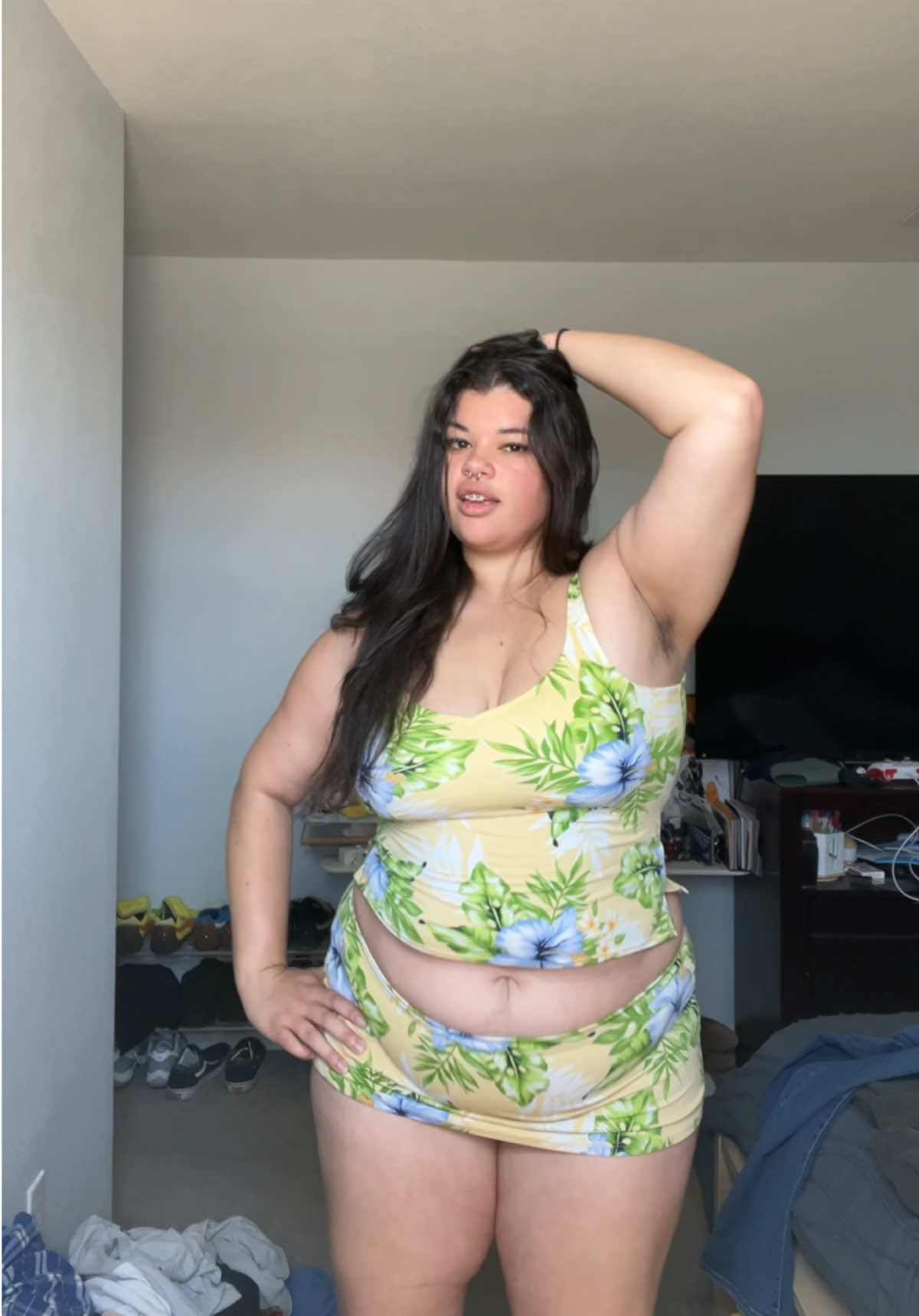 i loveeee this tankini i NEED more #fyp #plussize #model #swimwear #plussizeswimsuit 