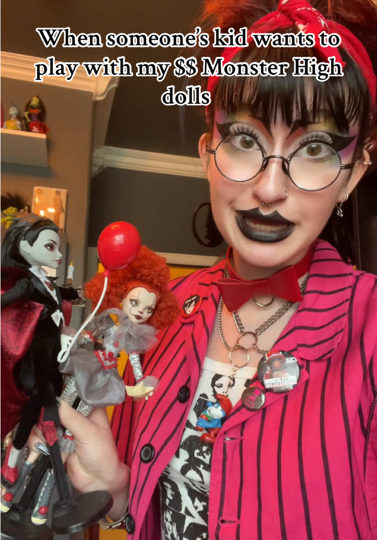 I don’t care if I make a child cry🫶❤️ #monsterhigh #goth #monsterhighskullector #gothmakeup #alternative 