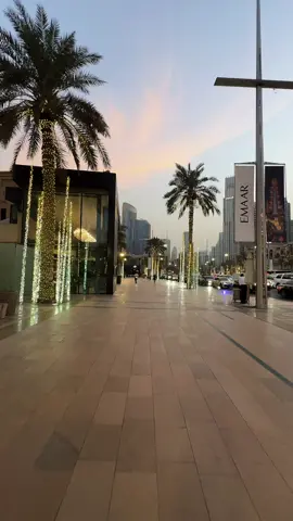 Part - 156 | “It’s evening time, and as the sun sets while I walk along Sheikh Mohammed Bin Rashid Boulevard in Downtwon Dubai, the towering skyscrapers, vibrant restaurants, cozy cafés, and sparkling city lights create a breathtaking view—refreshing my mind and filling the moment with beauty.” ✨🥀🫠🥳  #Downtown #dubai🇦🇪 #eveningview #dubainight #dubaibeauty 