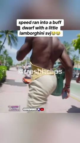 speed ran into a buff dwarf with a little lamborghini svj😭😭#ishowspeed #speed #fyp #viral 