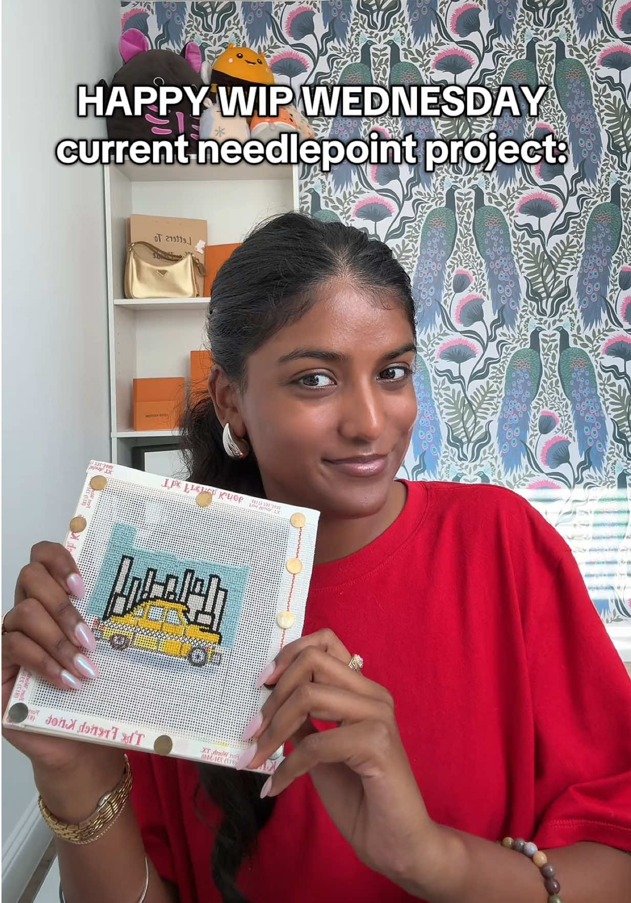 Happy WIP Wednesday! #wipwednesday #needlepoint @HM Nabavian use code ELLA5 for $5 off! #needlepointcanvas #needlepointtiktok #needlpointbeginner 