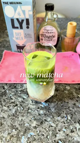 got new matcha powder from @umacha co. 🍵 it’s so tasty!! it’s very smooth with umami taste 😋⭐️ (I think the matcha would look so much better if I used the whisk it came with) rating: 5/5  color: 5/5 taste: 10/10 #matcha #umacha #matchapowder #matchalover #matchatok  