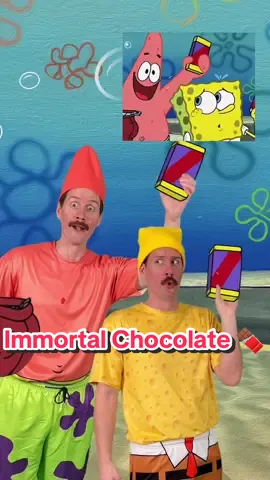Replying to @Dotydogg Chocolate bars = IMMORTALITY 😂  #spongebob #patrickstar #chocolate #nickelodeon 