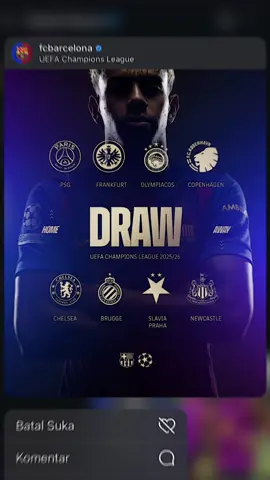 langsung ketemu samaa juara ucl sama cwc😋🔥 #championsleague #drawingucl #barcelona #psg #chelsea 