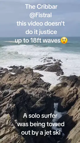 The Cribbar at Fistral, this vid doesn't do it justice up to 18ft waves!!! a solo surfer was being towed out by a jet ski, awesome to watch, the power of nature is awesome👌🤙🥰#sea #cornwall #stormy 