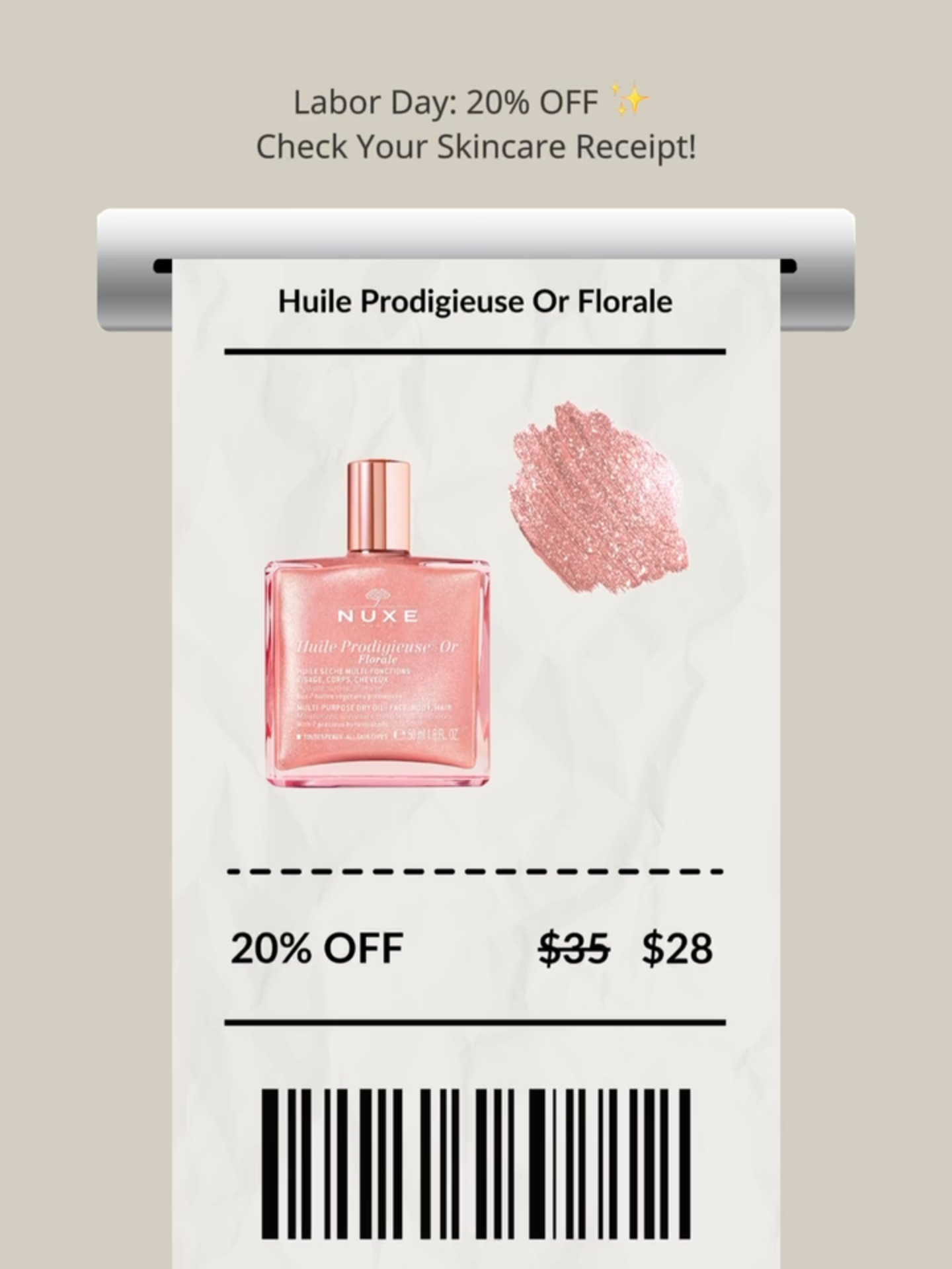 🇺🇸 Labor Day Weekend = Self-Care + Savings! ✨ Indulge in 20% OFF all weekend long 🛍️ #Nuxe #NuxeUSA #BeautyTok #FrenchBeauty #Beauty #TikTokShopLaborDaySale