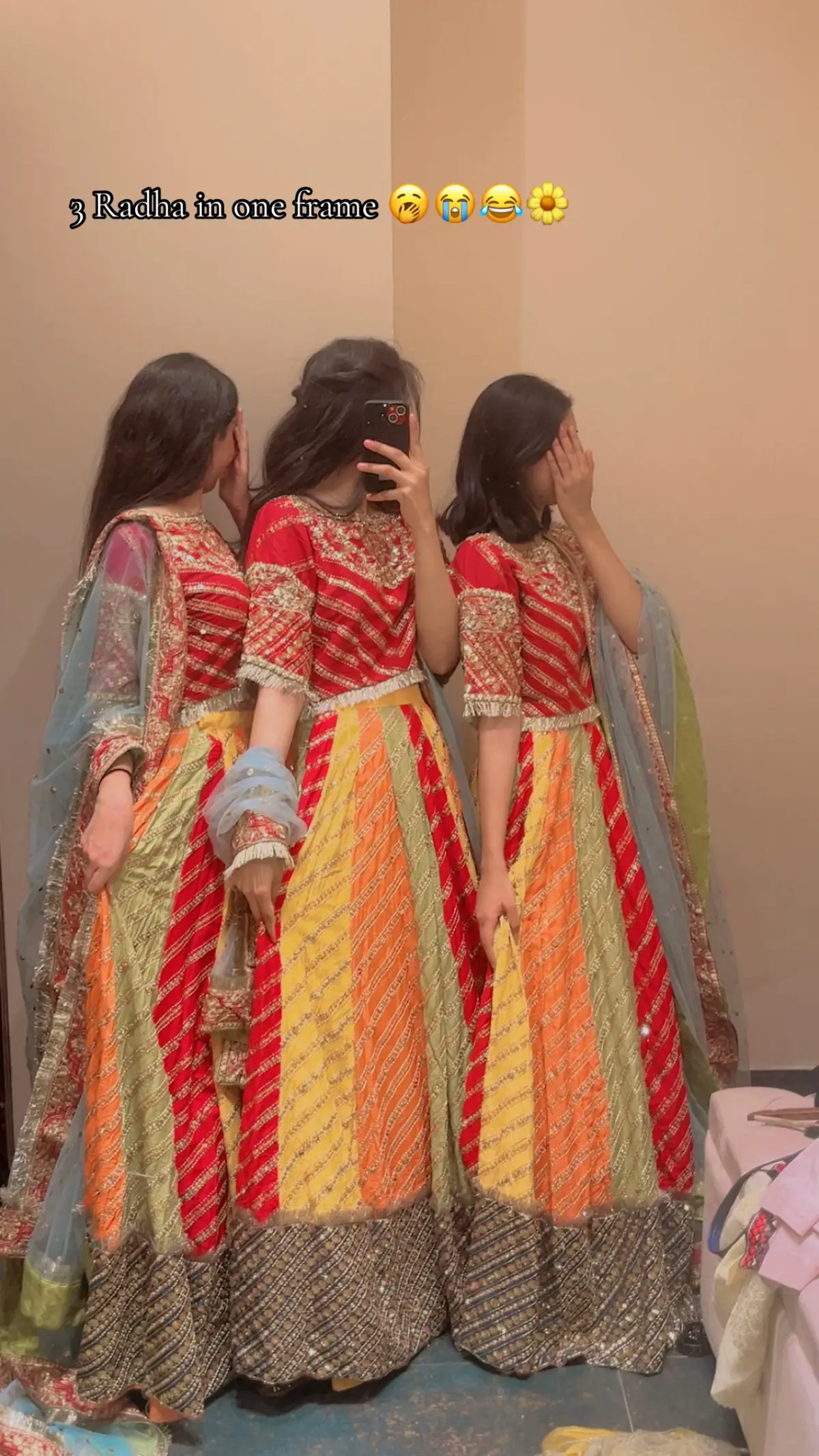 3 Radha in one frame 🖼️ 😭😂