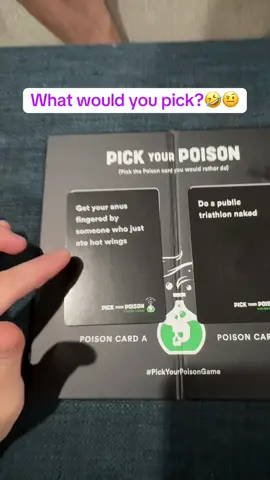 This is our new favorite game to play 🤣 #pickyourpoison #wouldyourather #gamenignt #funnygame #cardgame 