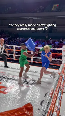 Hard-fought match between these two 🔥 stay tuned for our next event announced soon! 👀 👉 From @Hush. Presents Pillow Fight Championship 💪 #PillowFight #Sports #PFC #ProfessionalPillowFighting #PillowFightChampionship 