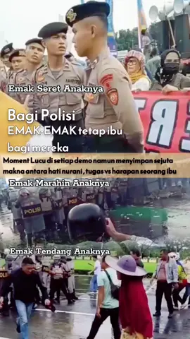 Moment Lucu emak-emak di setiap demo #thepowerofemakemak #lucu #demo #polisi #fyp 