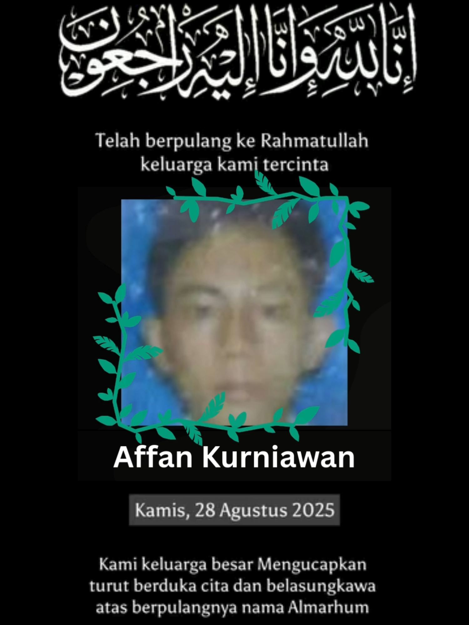 Segenap admin Tiktoknews turut mengucapkan berduka cita sedalam-dalamnya atas meninggalnya kawan kita Affan Kurniawan. Semoga keluarga yang ditinggalkan selalu diberikan ketabahan dan kekuatan. Aamiin.   *Video kekejaman aparat bisa anda simak di link bio*  #OjolDilindas #OjolDilindasRantis #DemoDPR #DemoDPR2025 #DemoHariIni #BubarkanDPR #fyppp #fypviralシ #fypviraltiktok🖤シ゚☆♡ #TiktokNews247
