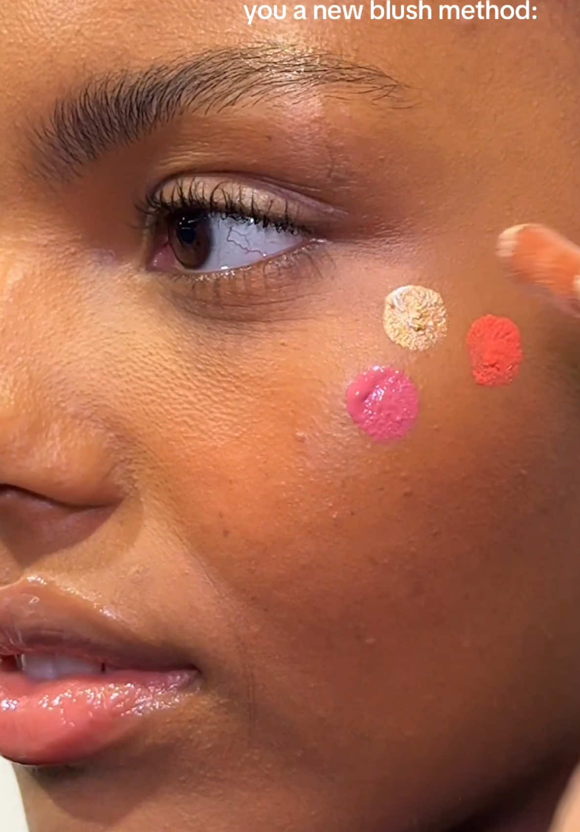 a little blush hack moment with @Cynthia Di Meo  @Timani wears Happy, Joy and Flaunt  #rarebeauty #glowyblushhack #rarebeautyblush #softpinch #rarebeautyliquidblush 