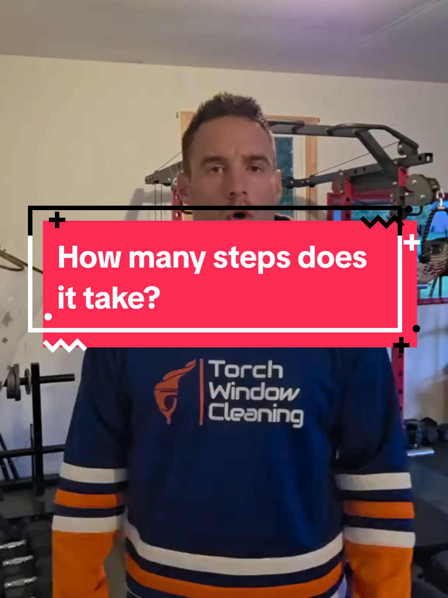 How many steps does it take for a 50 minute weight training session?? #puremichigan #windowcleaner #windowwashing 