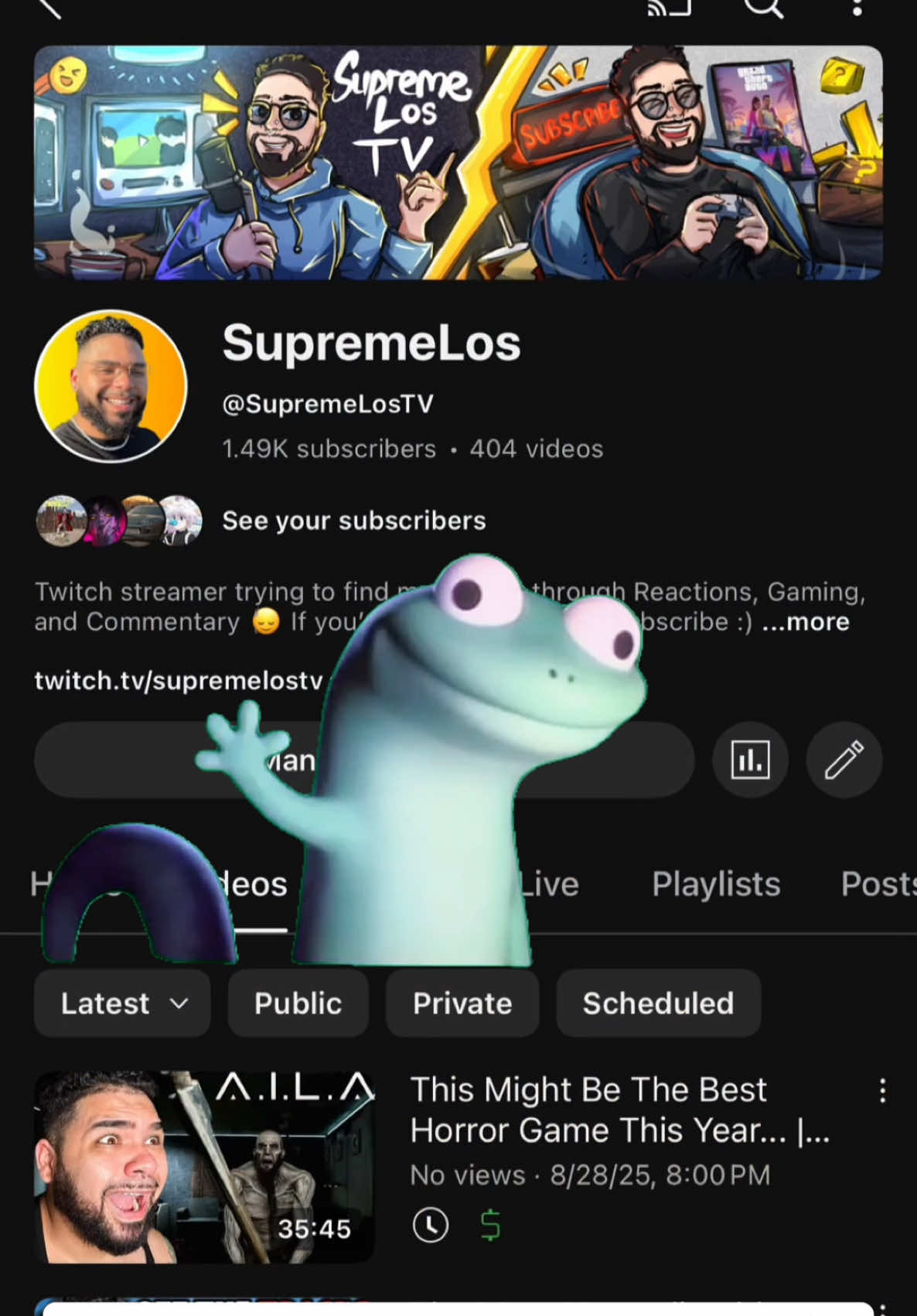 I thought I might as well join the trend 😂 #MemeCut #Meme #streamer #trend #lizard 