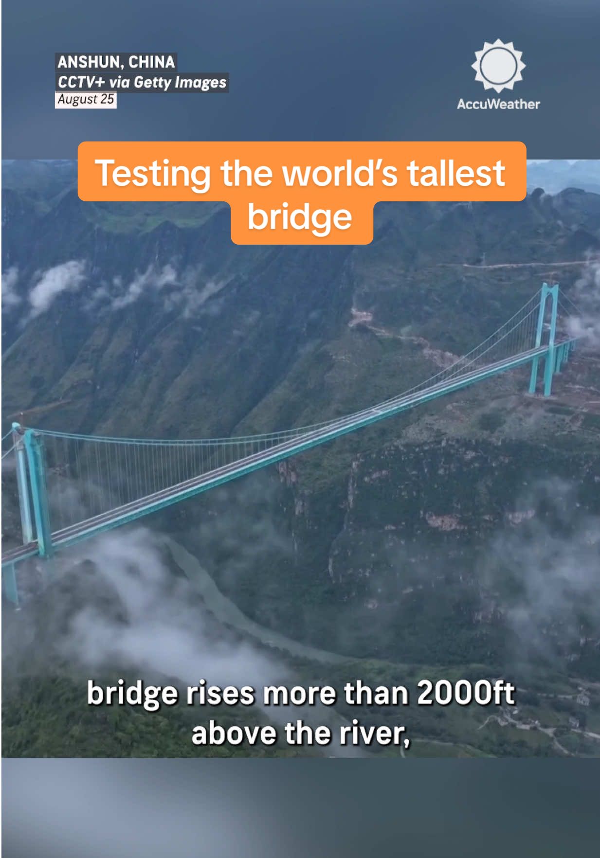 Would you cross the world's tallest bridge? 🌁 #china #travel #explore #traveltiktok 