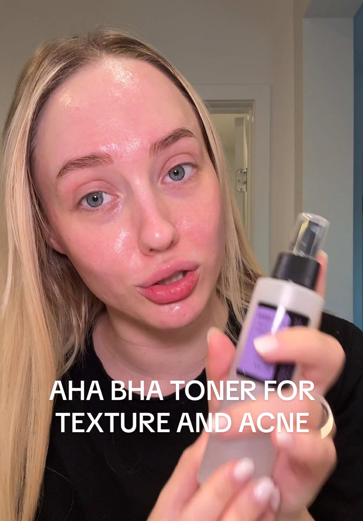 AHA/BHA toner for skin texture and acne 🧴✨ #acne #skincare #skintexture #ahabha #toner 