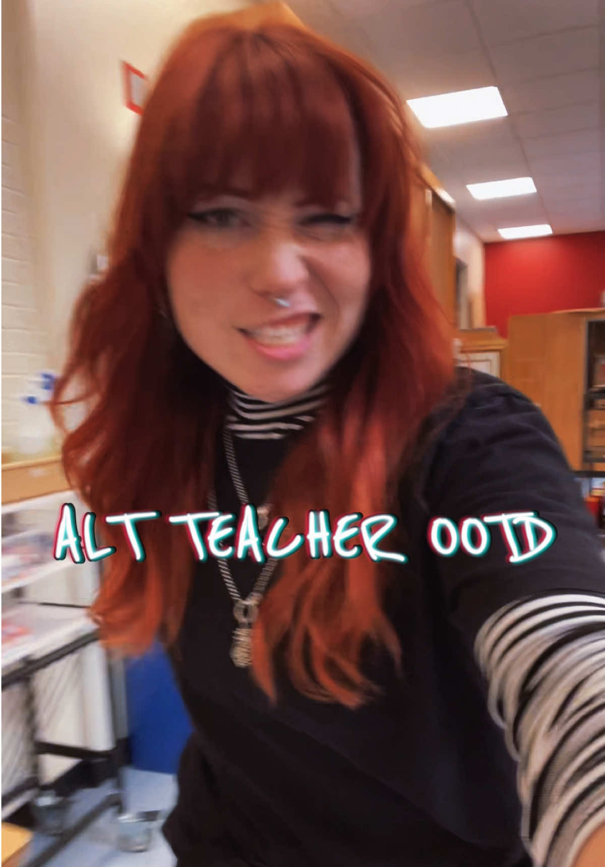 Just another PD lunch jam sesh with @The Home Team @Thriller Records  to keep the ‘scaries’ of the first day of school away!!! #altteacherootd #itwasntaphase #punkrockprincess #TeachersOfTikTok #emoteacher 