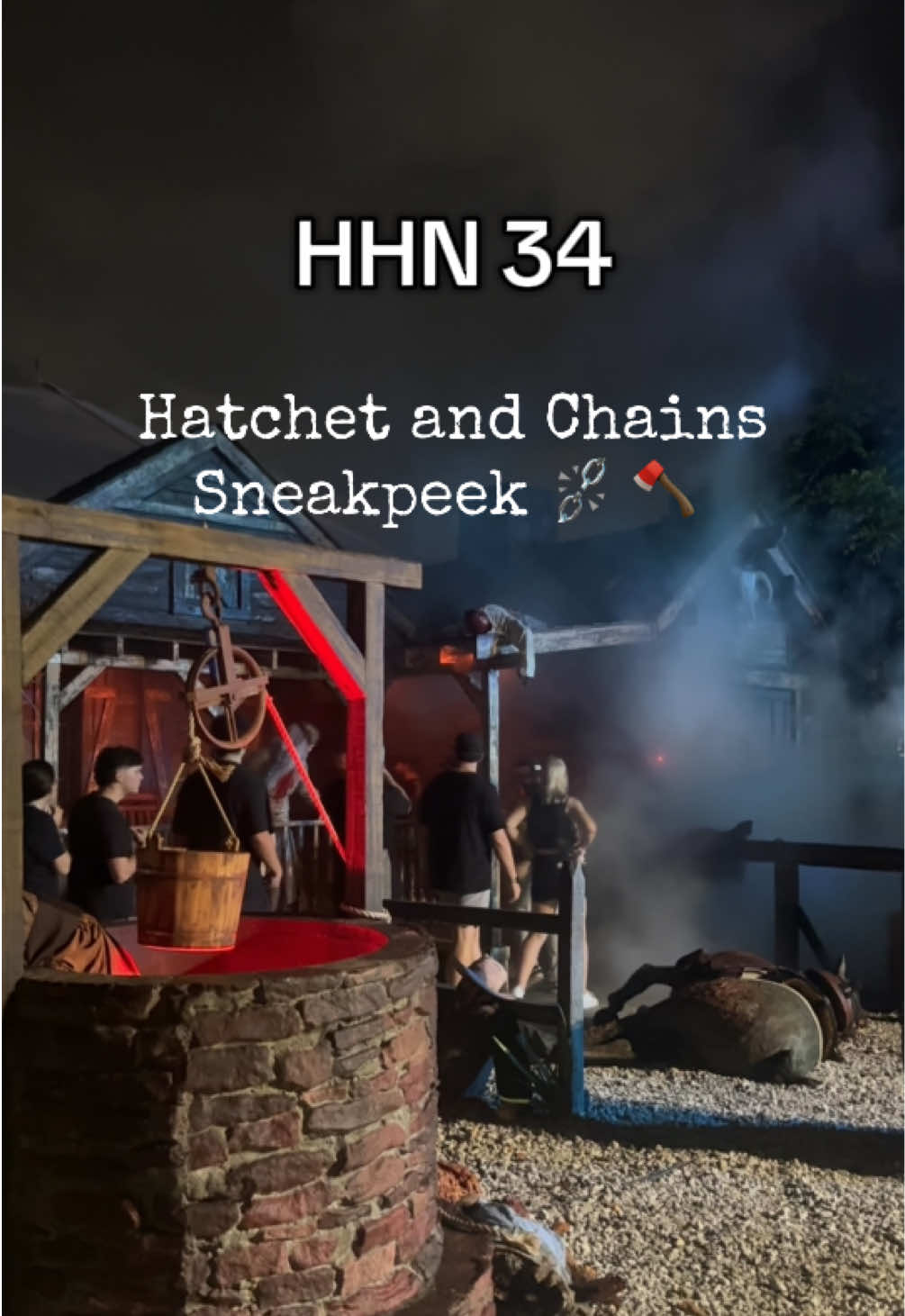 Hatchet and Chains: Demon Bounty Hunters at HHN 34! Definitely best facade! 👹  #hhn #halloweenhorrornights #halloween #western 