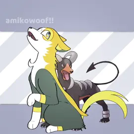 #BOLTUND AND #HOUNDOOM PUPPY DUO!! >w< these both are so underrated it’s unreal😔💔 houndoom is actually my ultimate favourite pokemon!! (can y’all tell I hate doing intros) #pokemon #tweening #animationmeme 