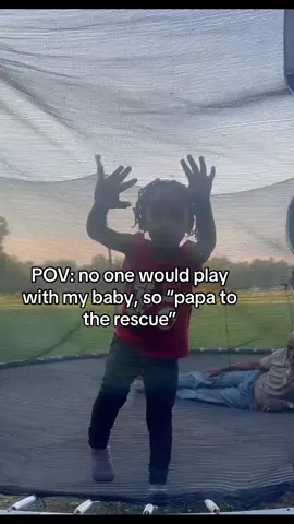 Grandparents are so special! My baby said no one would play with her and she had no friends, so my dad got in the trampoline with her. 