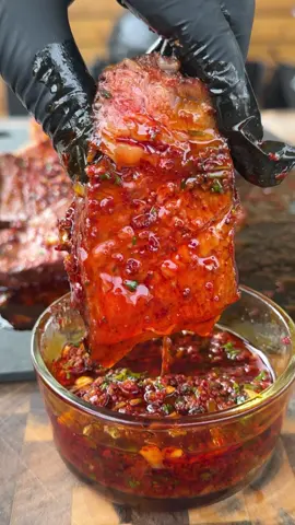 Spicy garlic herb crusted tomahawk steak 