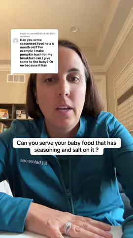 Replying to @user68120654353432 yes and no is the answer. Reduce sodium where you can and once baby is 12 months old it is less of a worry about salt.  #101beforeone #babyledweaning #blw #startingsolids 