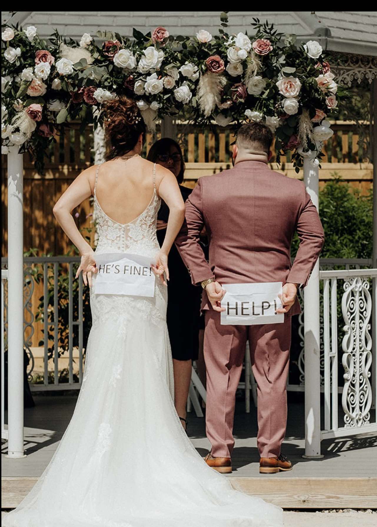 He’s Fine! A hilarious snippet from the stunning wedding day of Shona & Josh!🫶✨ It’s clear from watching such a short clip, that this pair were clearly made for each other 🍾 Cheers to forever!🥂 #wedding #weddingday #weddingprank #fyp #foryoupage