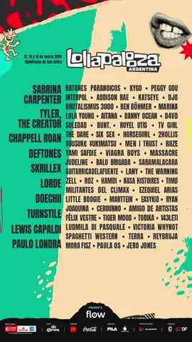 ATENCIÓN 🏹 LLEGÓ EL LINE UP DE #LOLLAAR26! 🛼 ¡TICKETS A LA VENTA AHORA! Disfrutá de hasta 6 cuotas sin interés con tu tarjeta @Santander Argentina American Express  Sólo en allaccess.com.ar