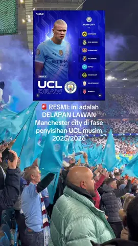 Resmi sudah Drawing Champions league Musim 25/26 dan man city akan di hadapan 8 lawan dari ucl          #madridvscity #drawingucl2026 #fyp #mancity #manchestercity #manchestercityindonesia #real #uefa #uefachampionsleague #UCL #ucl2026 #4u #madrid #sscnapoli #bvb #bayernleverkusen #champions #433 #fyppppppppppppppppppppppp #foryou 