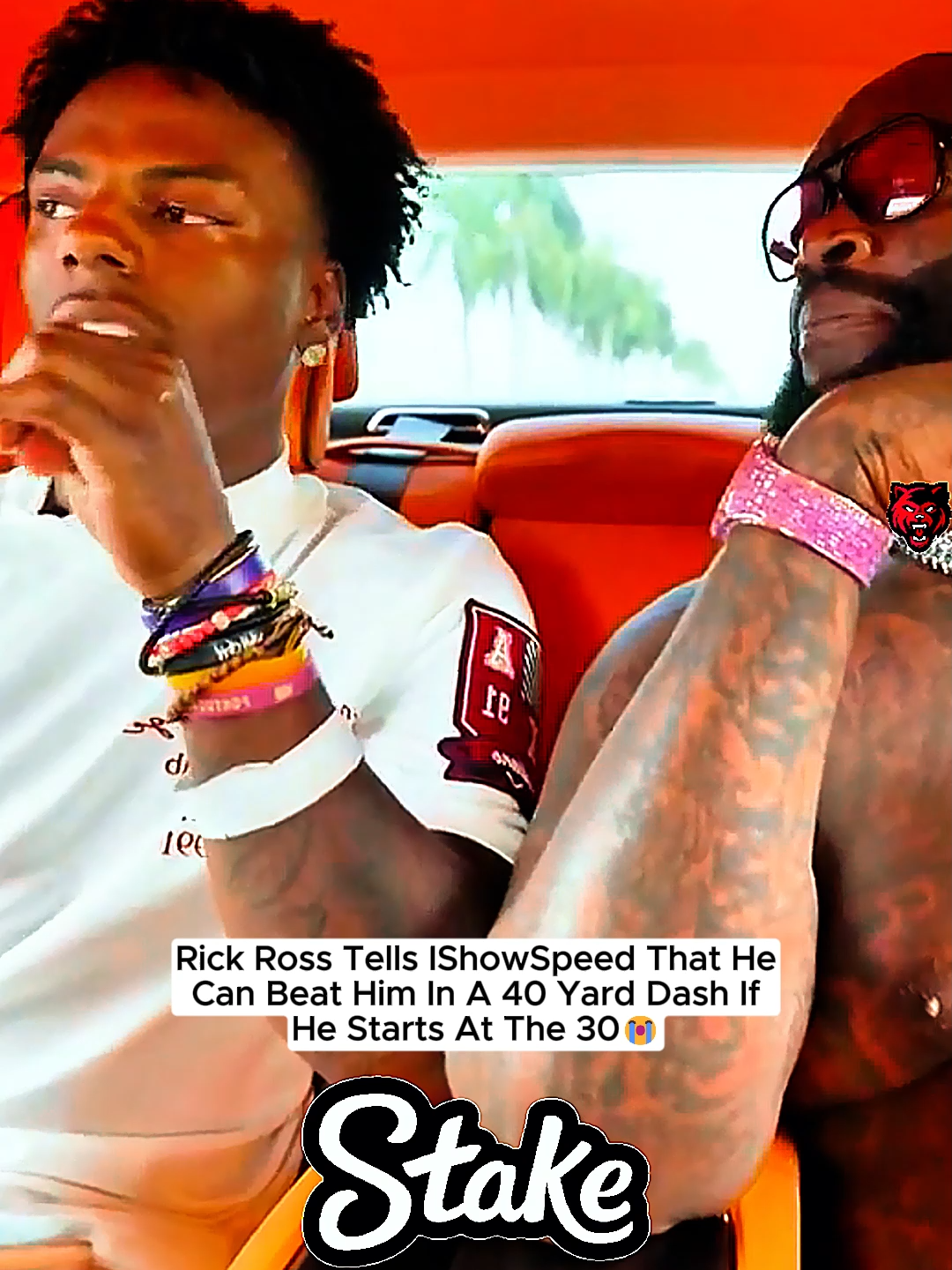 Rick Ross Tells IShowSpeed That He Can Beat Him In A 40 Yard Dash If He Starts At The 30😭#ishowspeed #fyp #viral