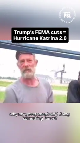 Ahead of the 20th anniversary of Hurricane Katrina, a group of almost 200 FEMA workers signed an open letter warning that Trump's mass layoffs in the agency threatens a repeat of the disaster. Trump's response? Fire everyone who signed the letter! We should never forget the suffering caused by the government's racist, catastrophically negligent response to the hurricane that left up to 2,000 people dead. Listen to survivors interviewed in the aftermath of the storm describe what they experienced➡️