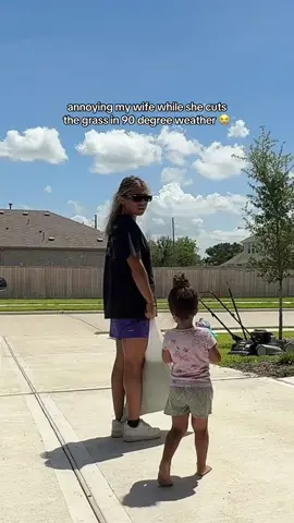gotta spice it up a little 🤪 #grass #yardwork #wife #wlw #wlwcouple 