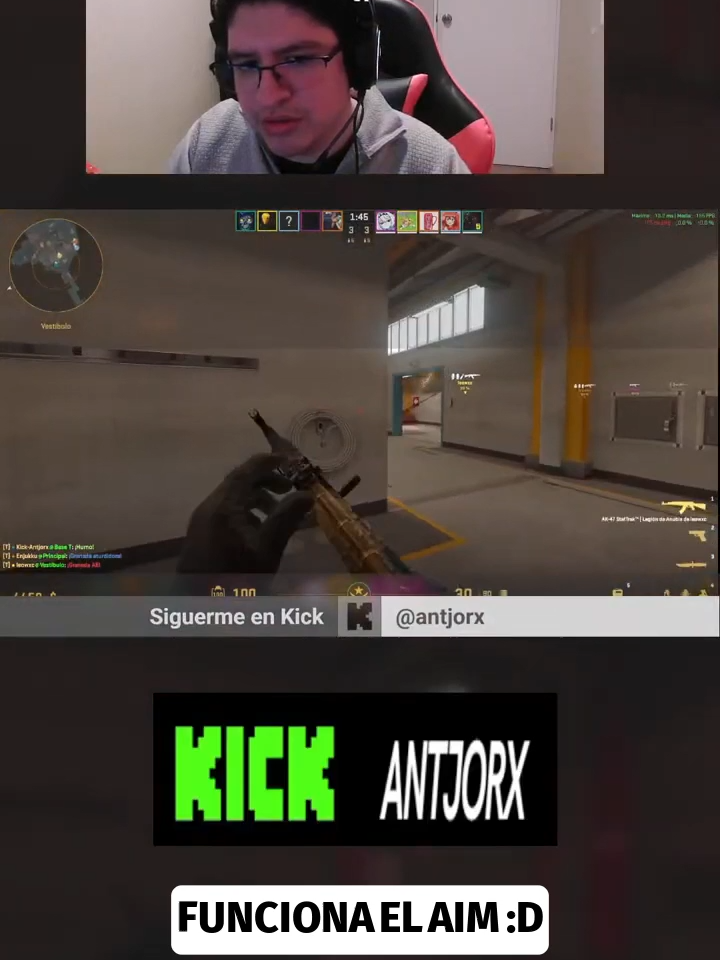 Triple kill en una, sirve el entrenamiento del AIM #cs2 #cs2moments #triplekill #aim #shooter