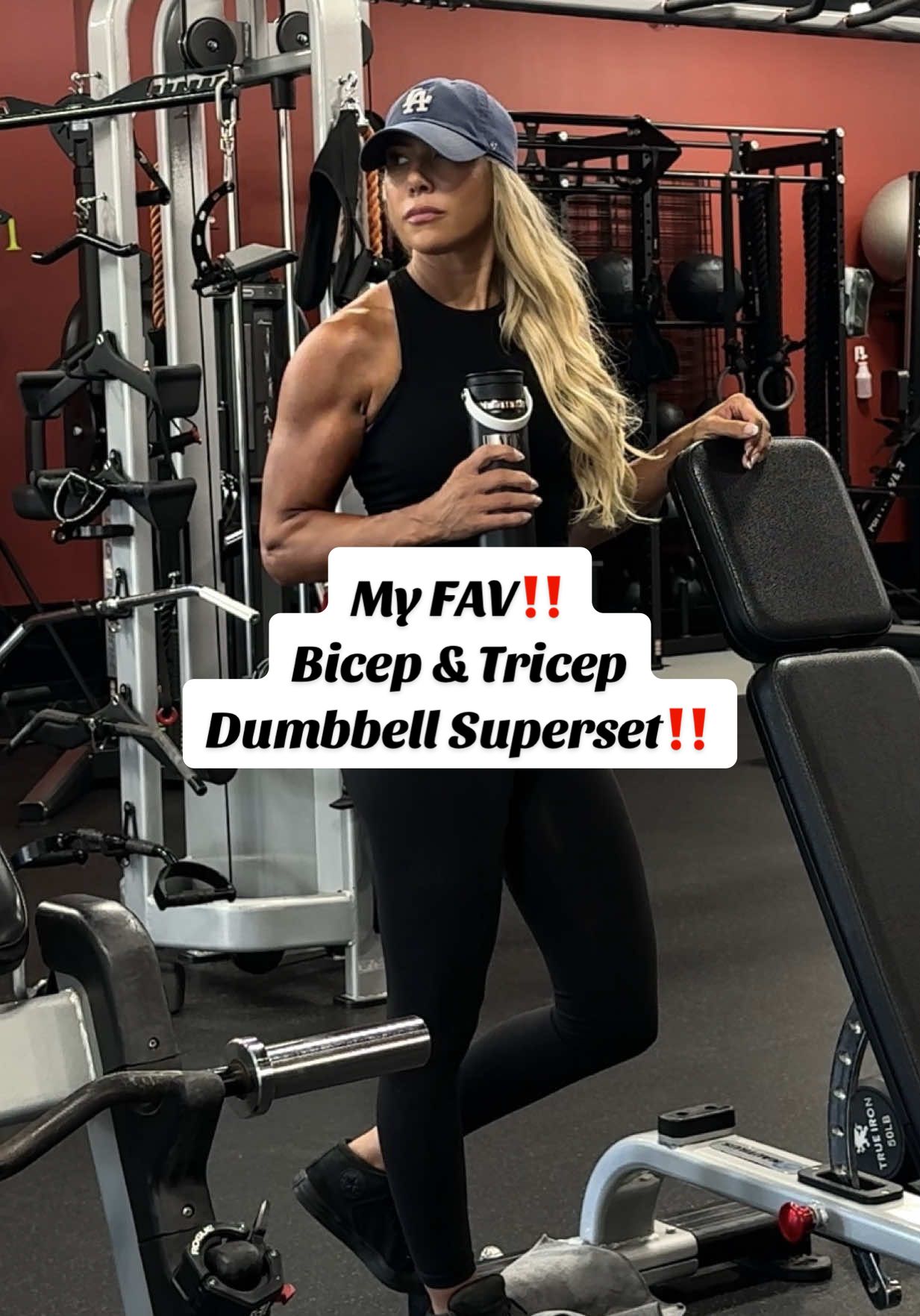 If I could only pick one bicep and tricep dumbbell exercise for the rest of my life, it would be these two‼️💯 #fitover40 #biceps #tricepsworkout #armday #fypppppppppppppppp 