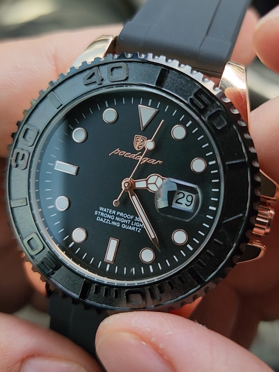 Reloj Poedagar inspirado en el Rolex Yacht Master, un reloj hermoso, asequible y de excelente calidad. #reloj #rolex #yachtmaster #poedagar 