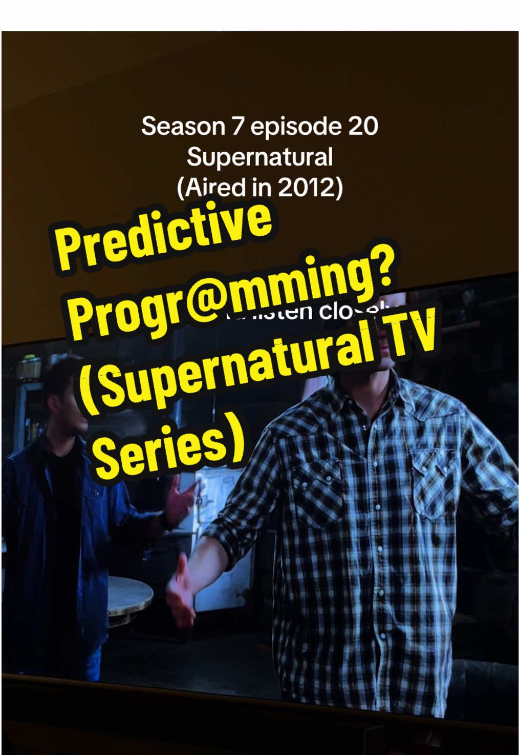 Husband and I locked eyes during this monologue. 2012 this episode came out. Some strange parallels. #conditioning #supernatural #predictive #programming #psychological 
