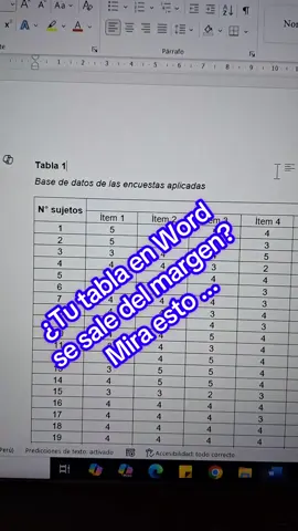 ¿Tu tabla en Word se sale de la hoja? ¡Aquí te muestro cómo ajustarla en segundos! 👇✨️ #wordtips #trucosword #tesis #estudiantes #comohacerlatesis 