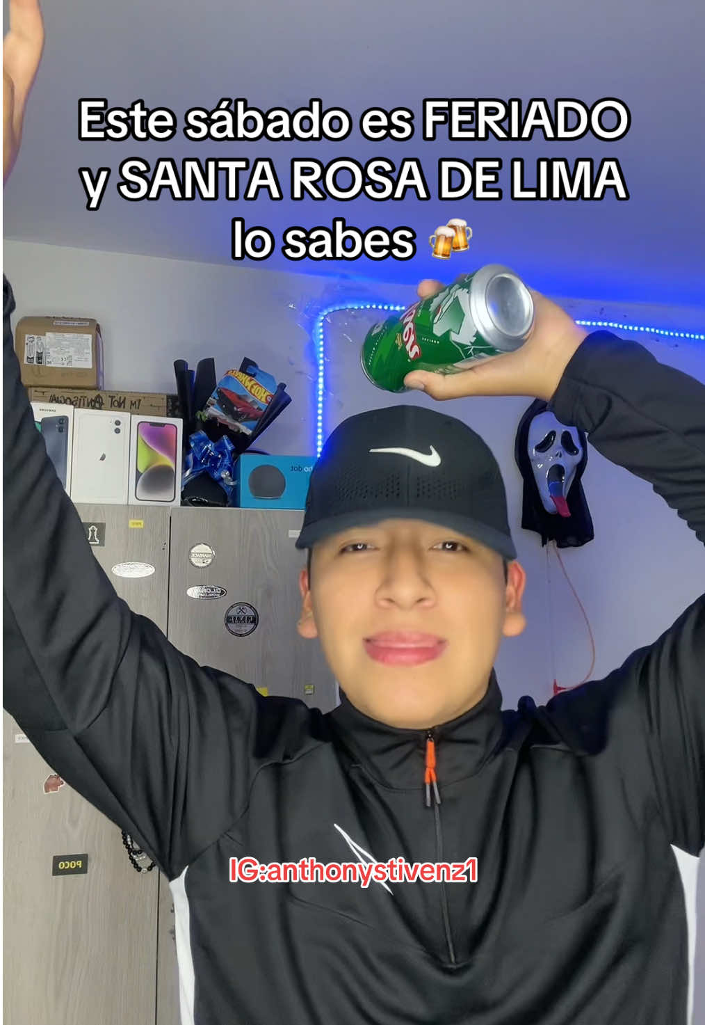 ¿Planes? Gracias a Santa Rosa ese día hueve4s 🥵🍻#santarosadelima #chacalonero #chicha #chela #feriado 